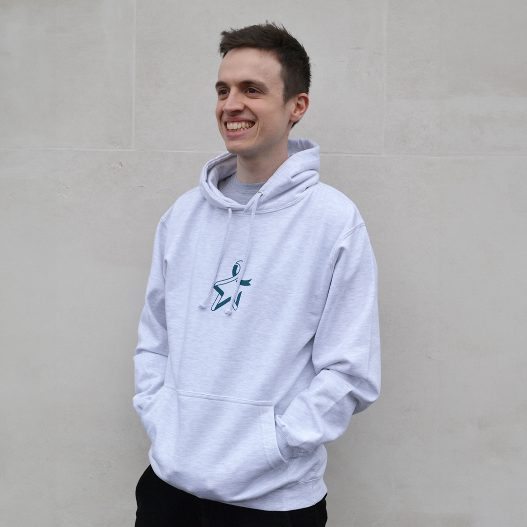 Grey Star of Hope hoodie
