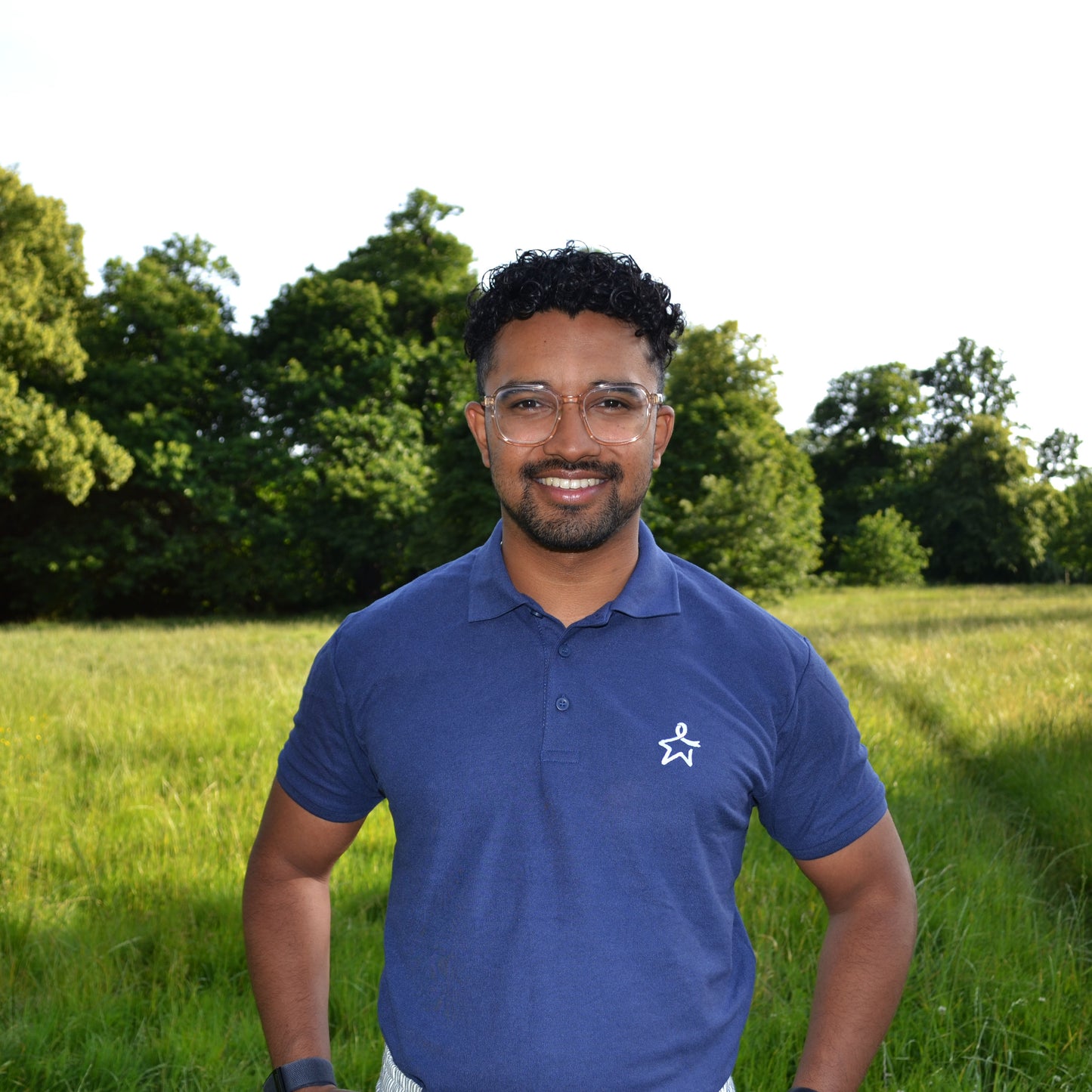 Navy golf polo