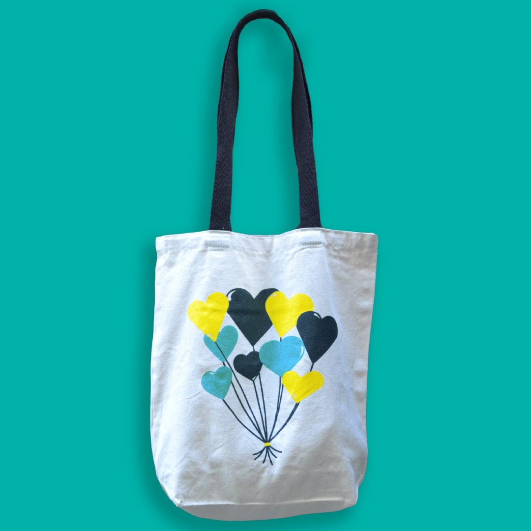 Balloon Heart Tote Bag