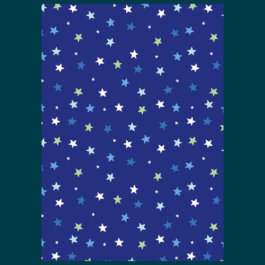 Blue stars gift wrap