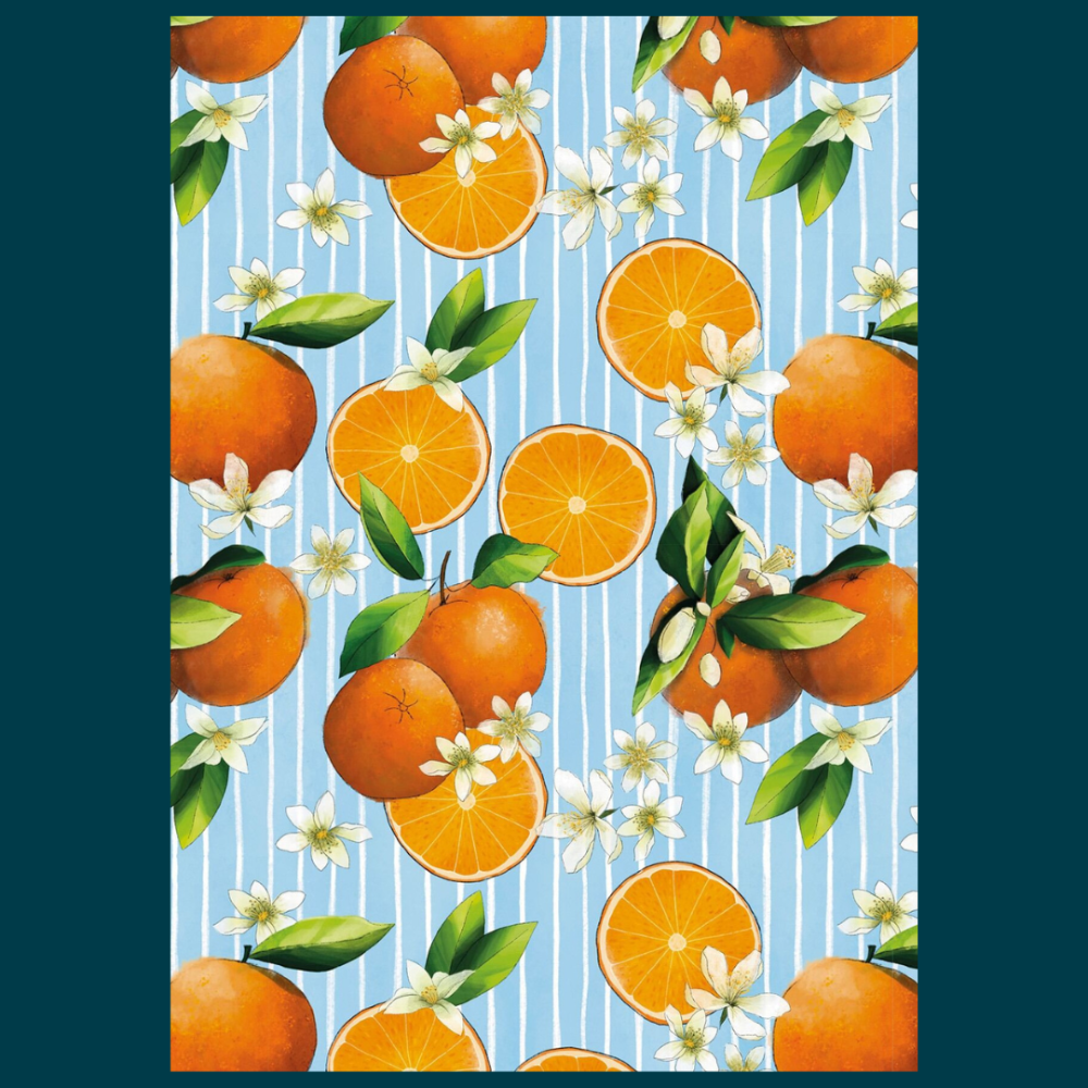 Summer oranges gift wrap