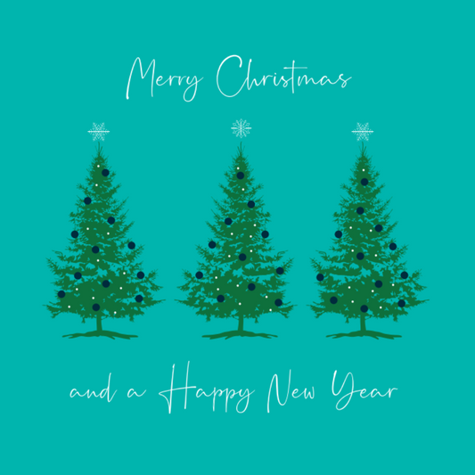 Three trees christmas card