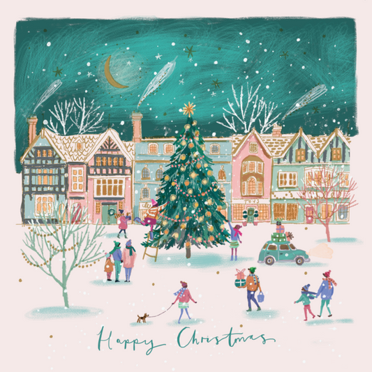 In the town square christmas card
