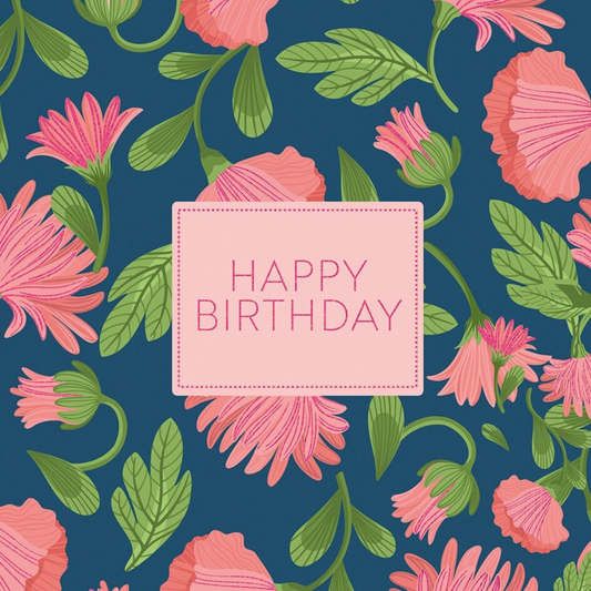 Floral birthday card