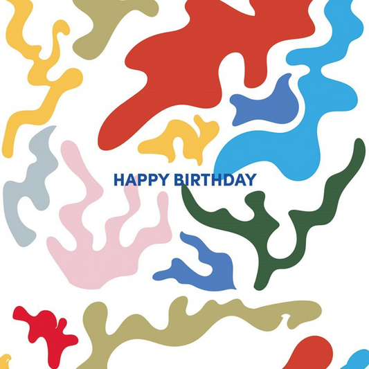 Colourful coral birthday card