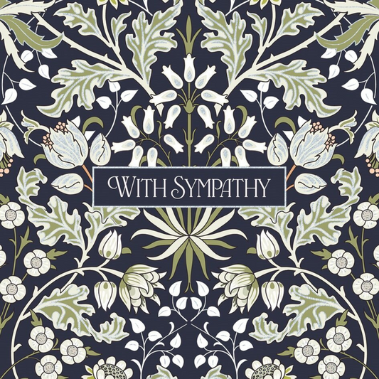 With sympathy card